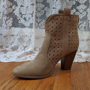 Faux Suede Ankle Boot NIB